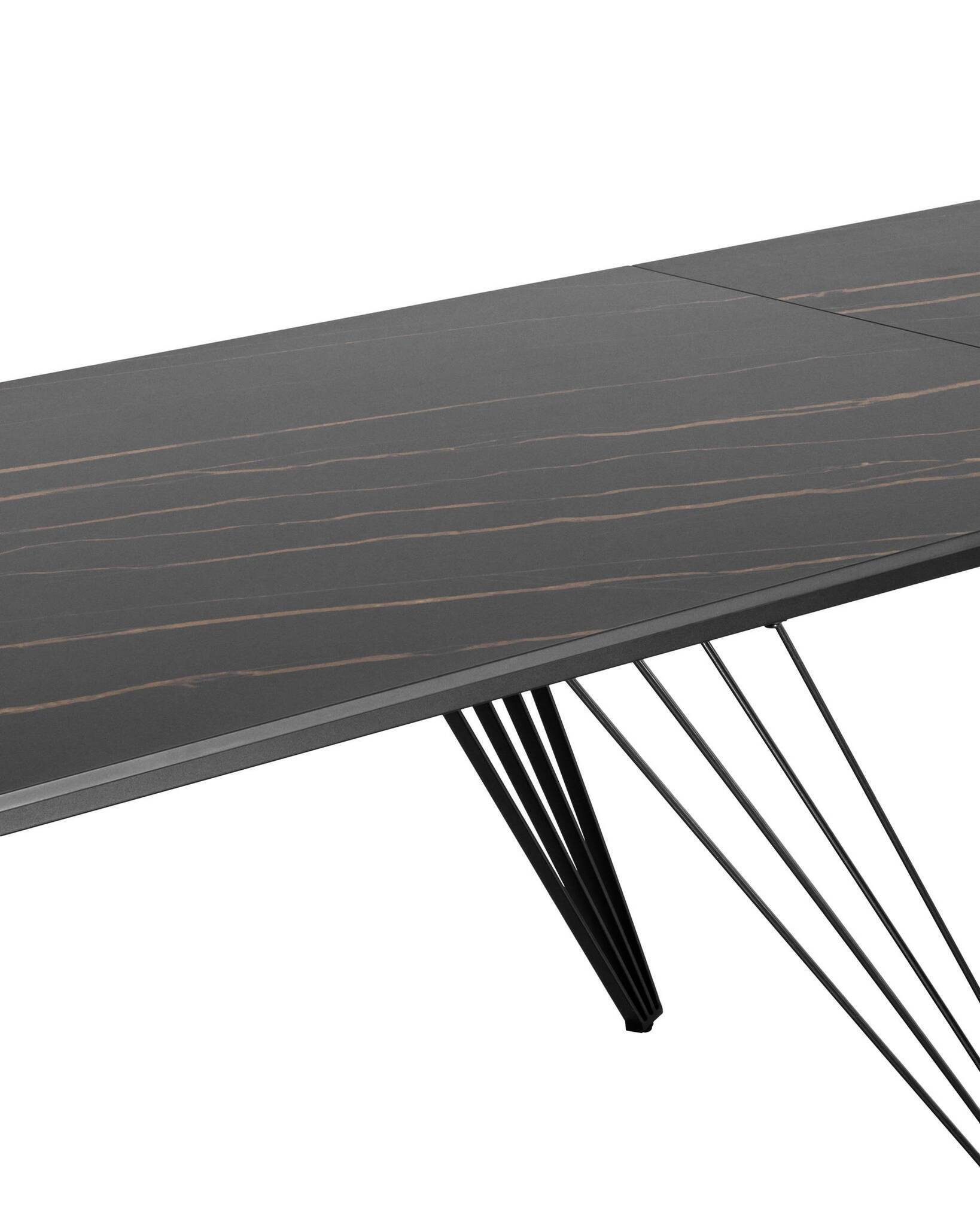 Стол обеденный Пандора раскладной 180-280*90 керамика темная Stool Group