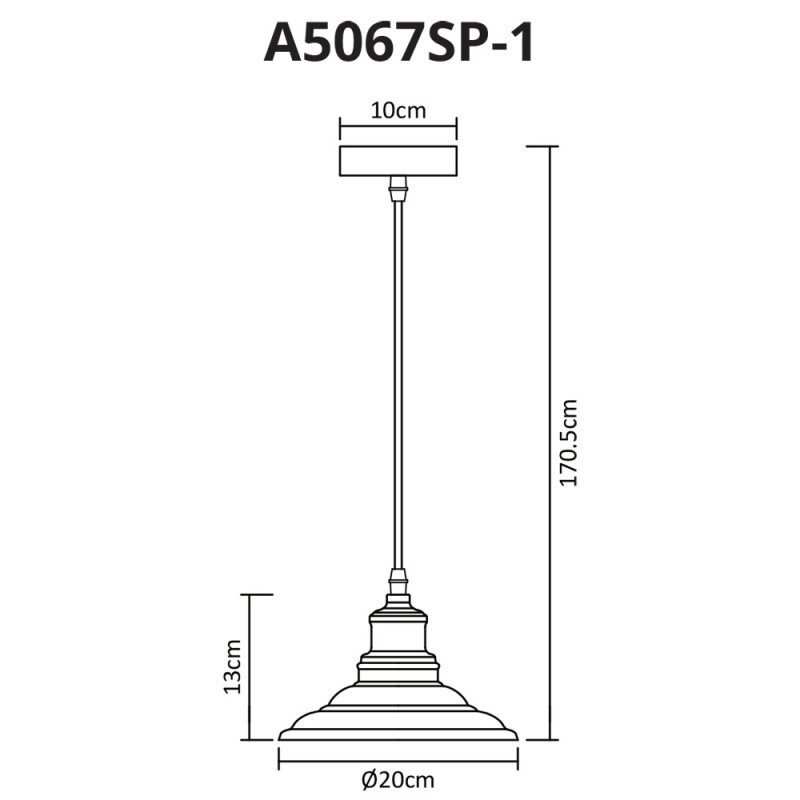 Подвесной светильник Arte Lamp A5067SP-1BK