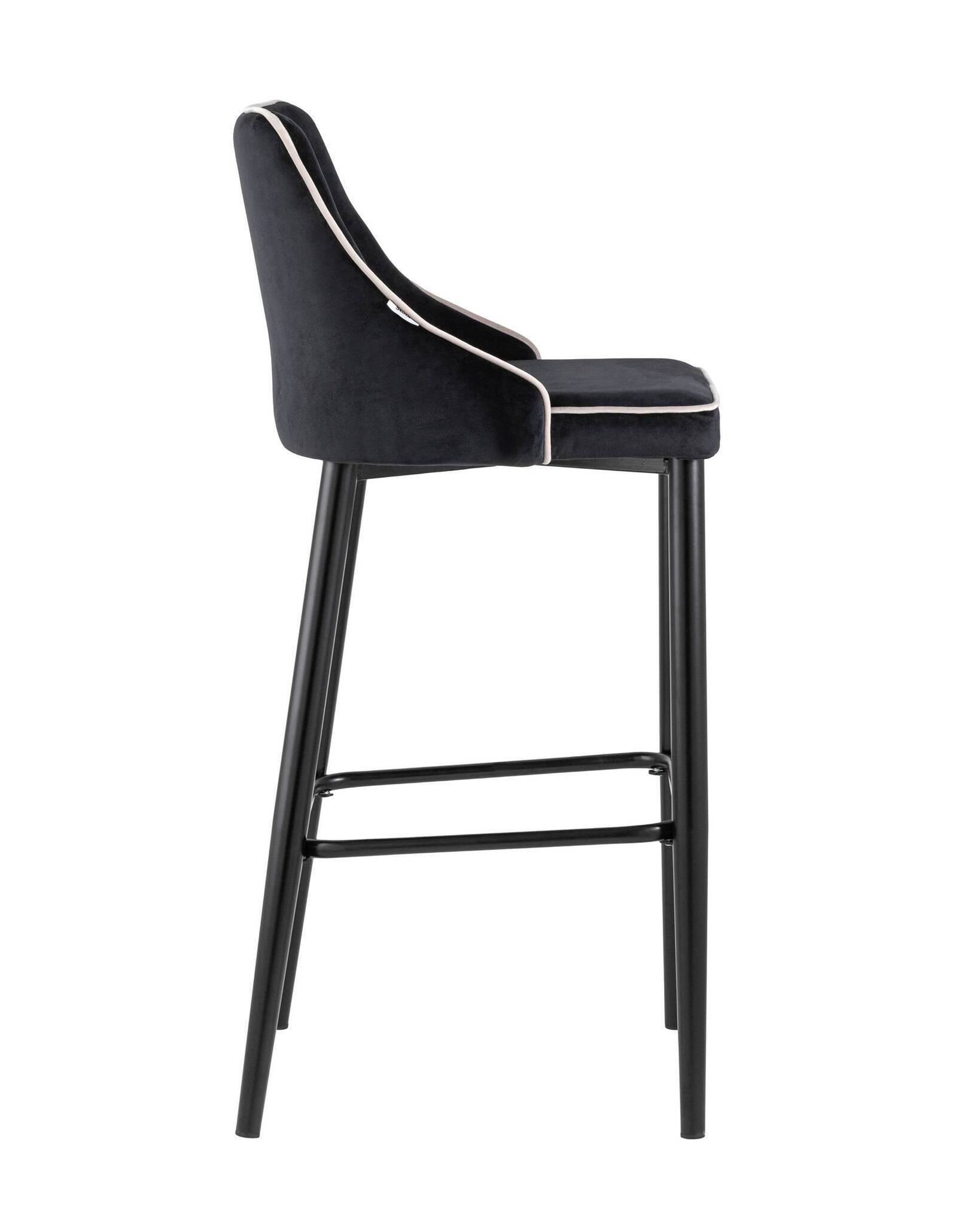 Стул барный Коби велюр черный Stool Group