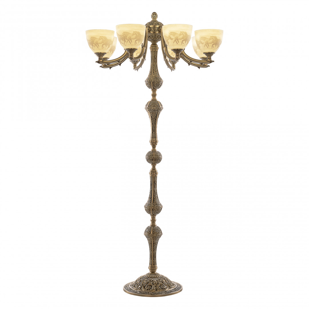 Торшер бронзовый 72009T/8/210 FP P1 U Horse