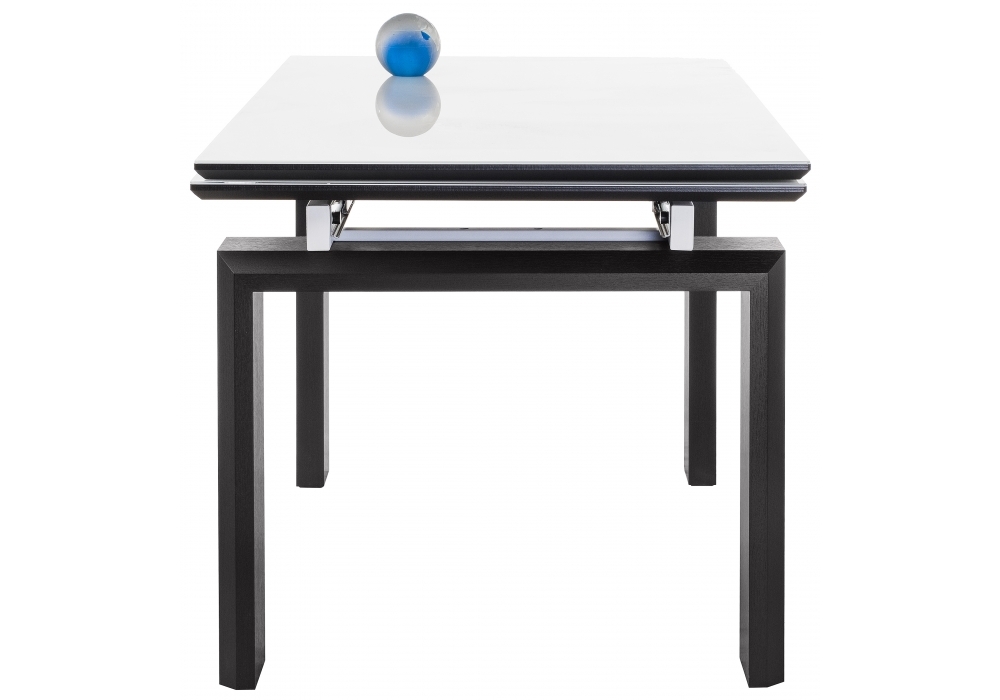 Стол стеклянный Woodville Давос белый / венге 462082