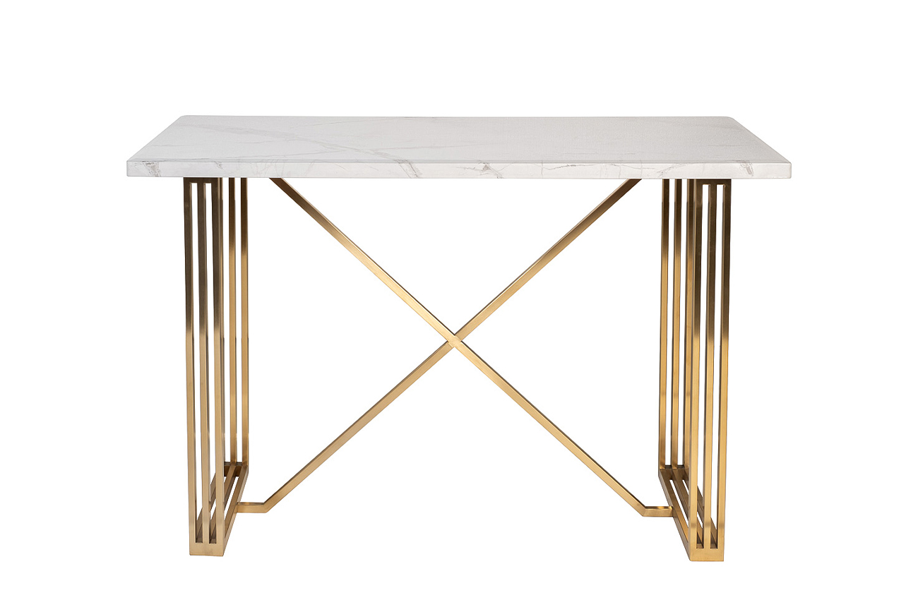 Стол-консоль белый/золото Garda Decor 30F-14790 Стол-консоль белый/золото Garda Decor 30F-14790