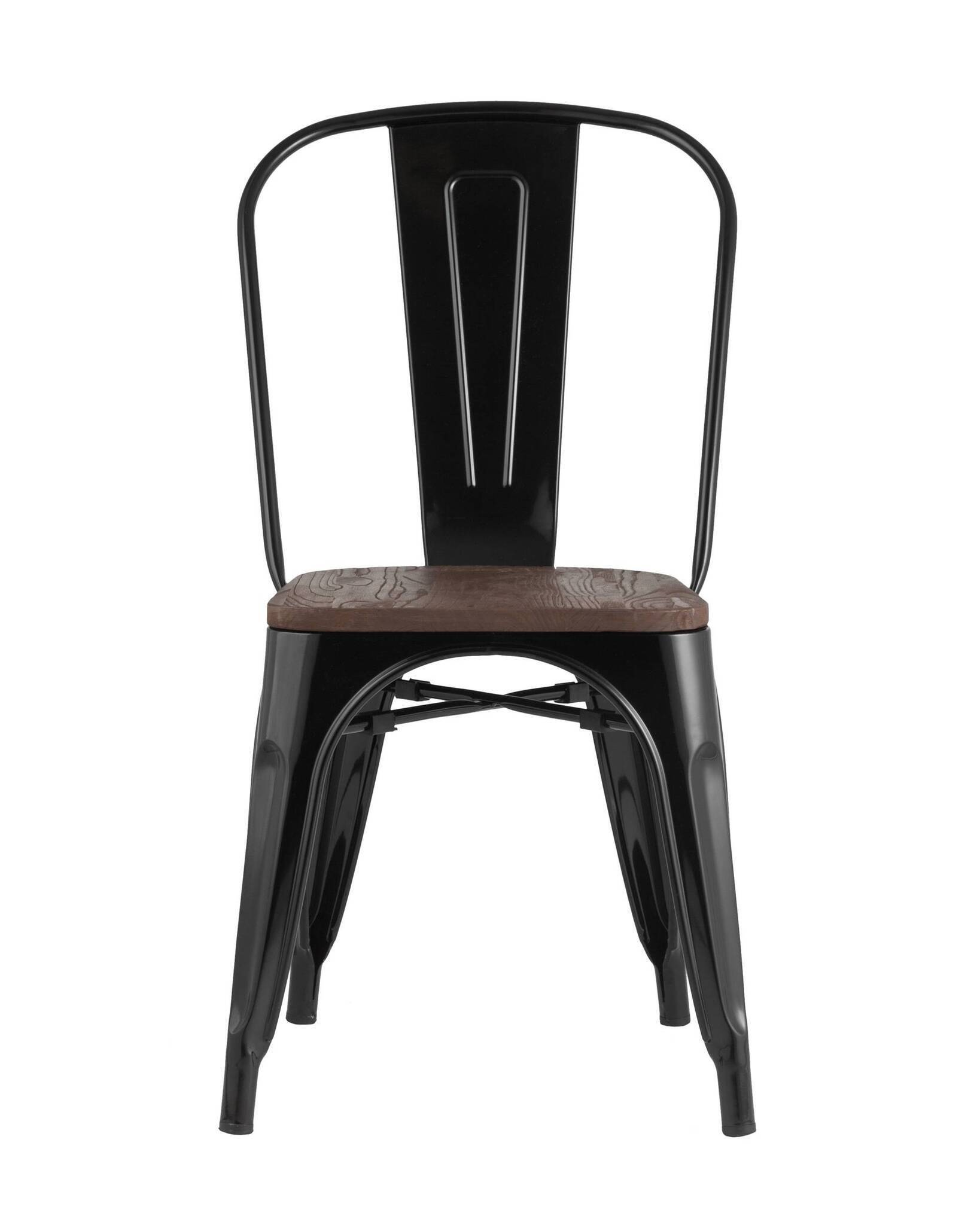 Стул TOLIX WOOD черный глянцевый Stool Group