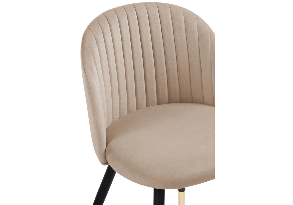 Стул Woodville Gabi dark beige / black / gold 15380