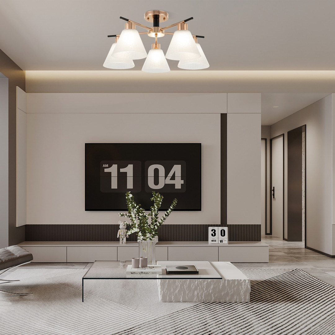 Люстра с плафонами 322119/5 FG+BK Arte Milano