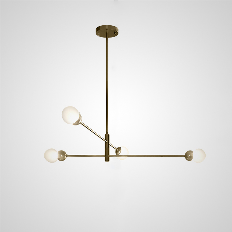 Люстра на штанге SALME L4 Black by ImperiumLoft