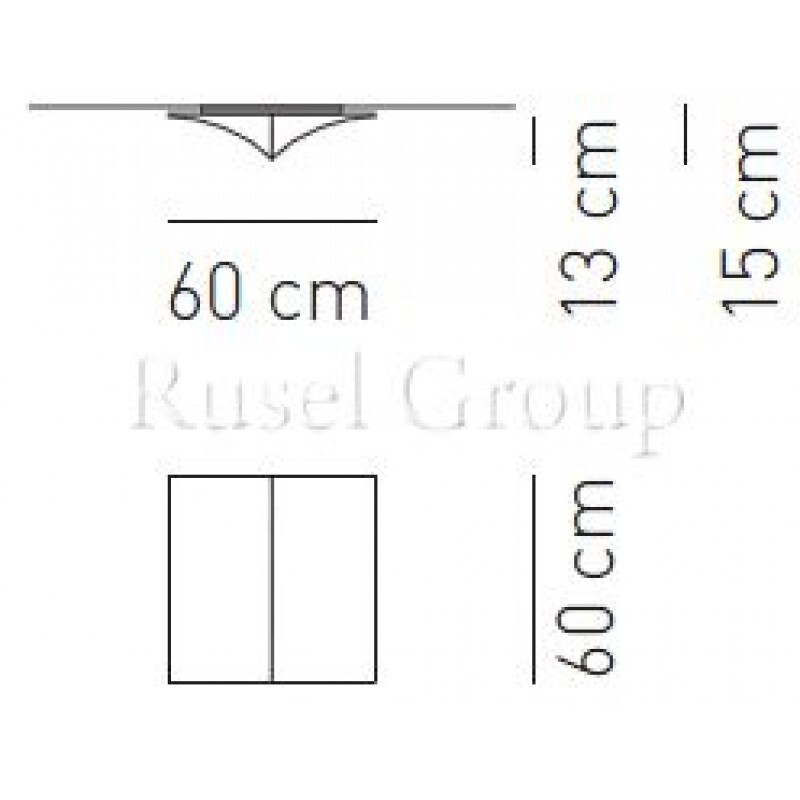 Настенно-потолочный светильник Axo Light NELLY STRAIGHT PL 60