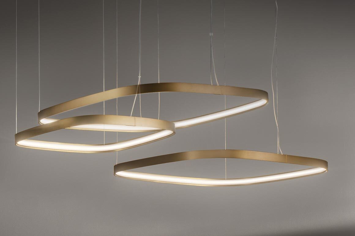 Подвесной светильник Panzeri Zero Square 75 Brass