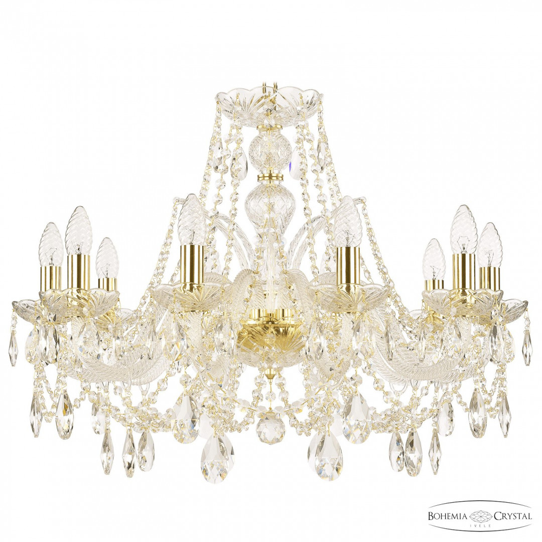 Люстра хрустальная 105/10/240 G Bohemia Ivele Crystal