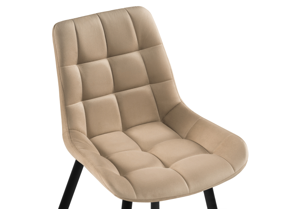 Стул Woodville Челси велюр бежевый / черный 502082