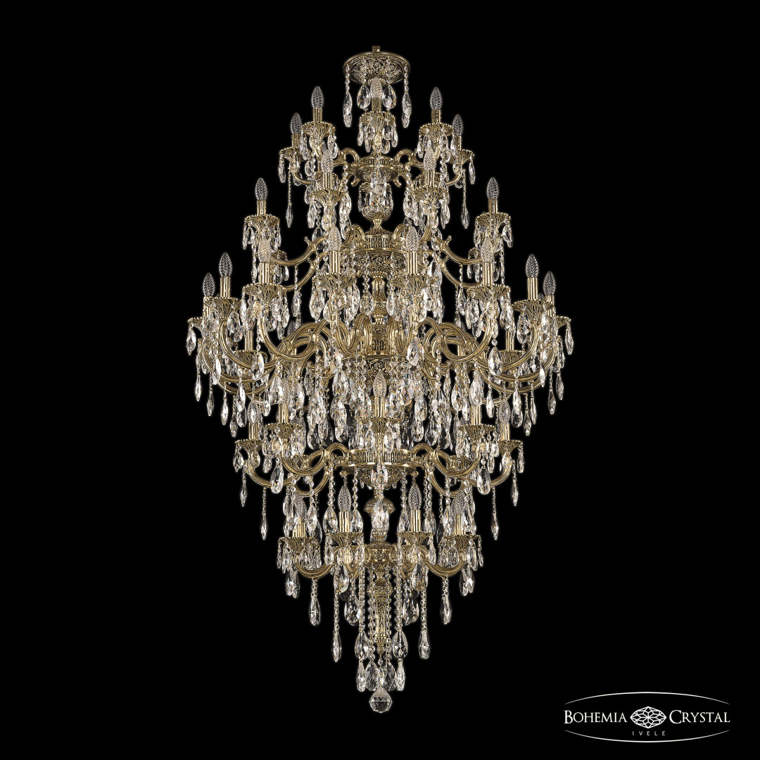 Люстра бронзовая с хрусталём 72101/8+8+16+8+8/360/5d B GB