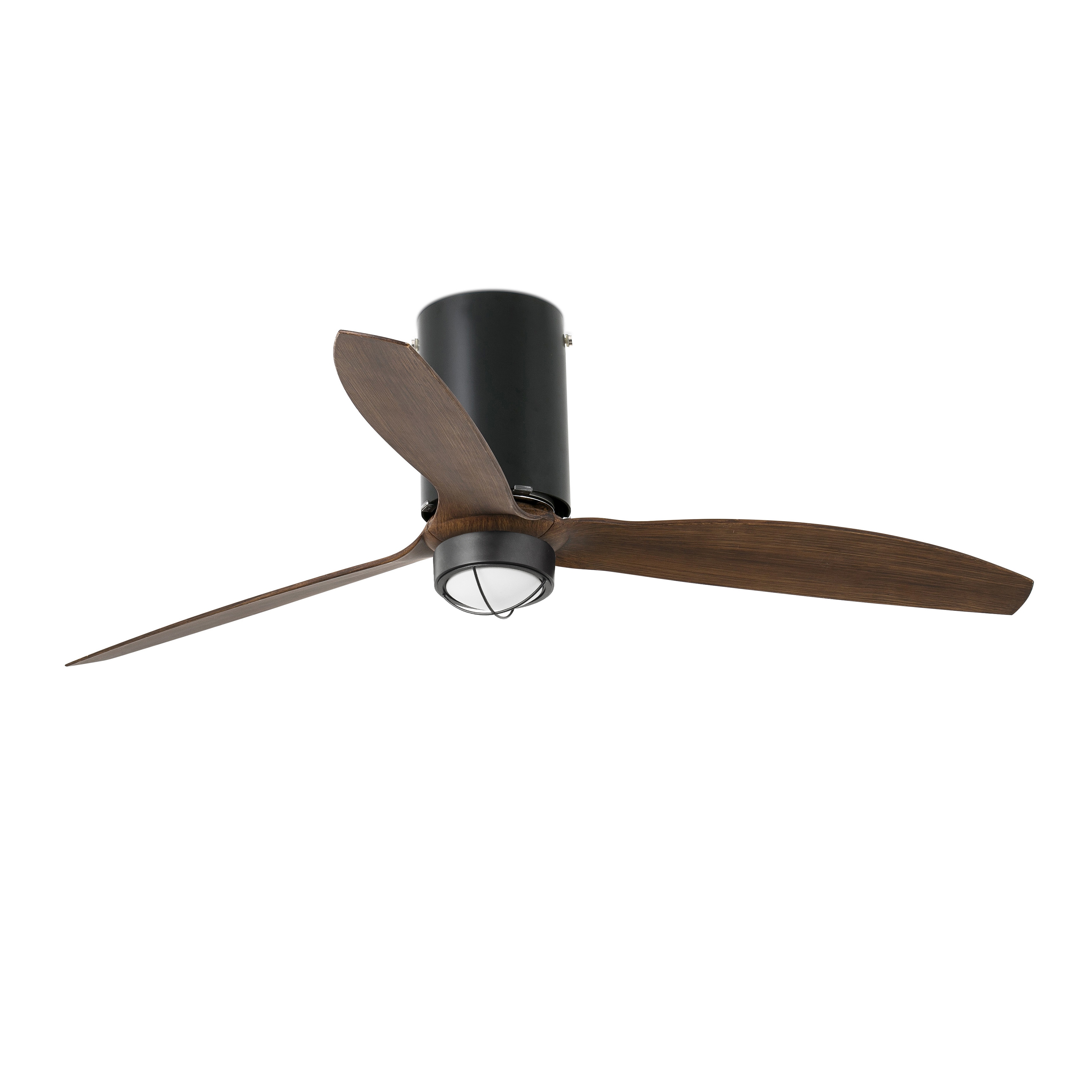 Потолочный вентилятор Mini Tube Fan LED мат. белый/деревянный Faro