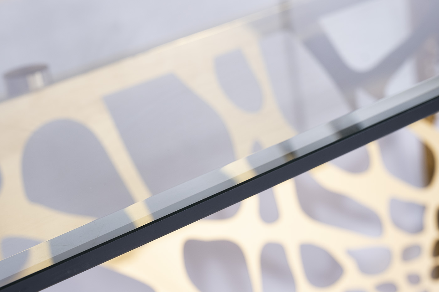 Стол обеденный прозрачное стекло/золото Garda Decor GY-8514STOL/OB