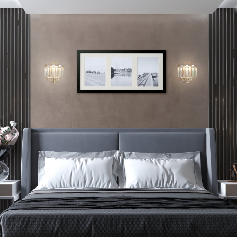 Бра Eurosvet 10121/2 хром/прозрачный хрусталь Strotskis (10105/2)