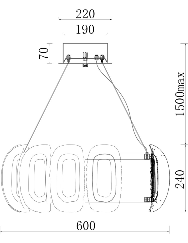 Люстра подвесная Fluorite FL1183-6P