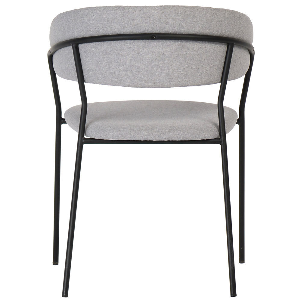 Стул Turin светло-серая рогожка с чёрными ножками Bradex Home FR 0320