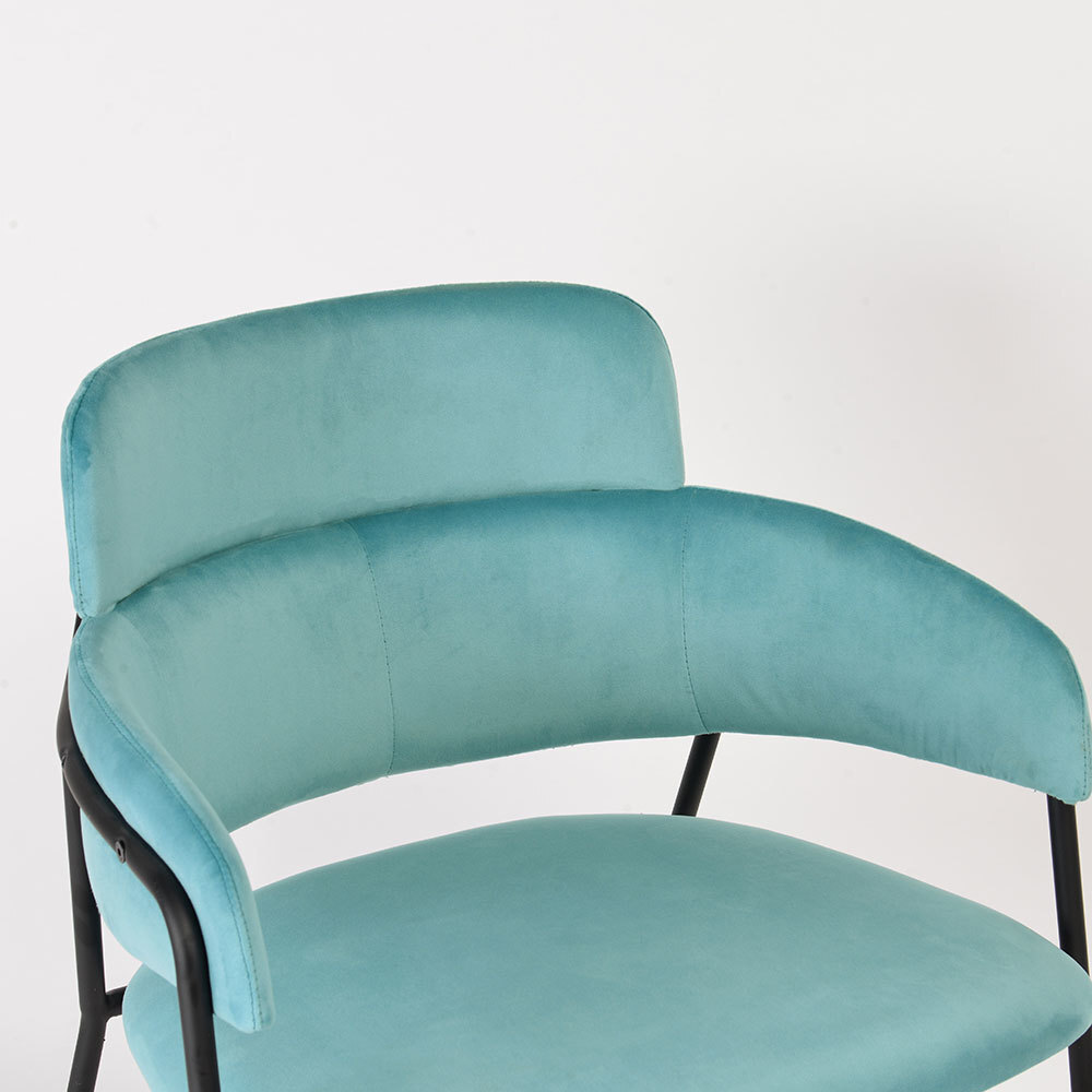Стул Napoli светло-бирюзовый с чёрными ножками Bradex Home FR 0323