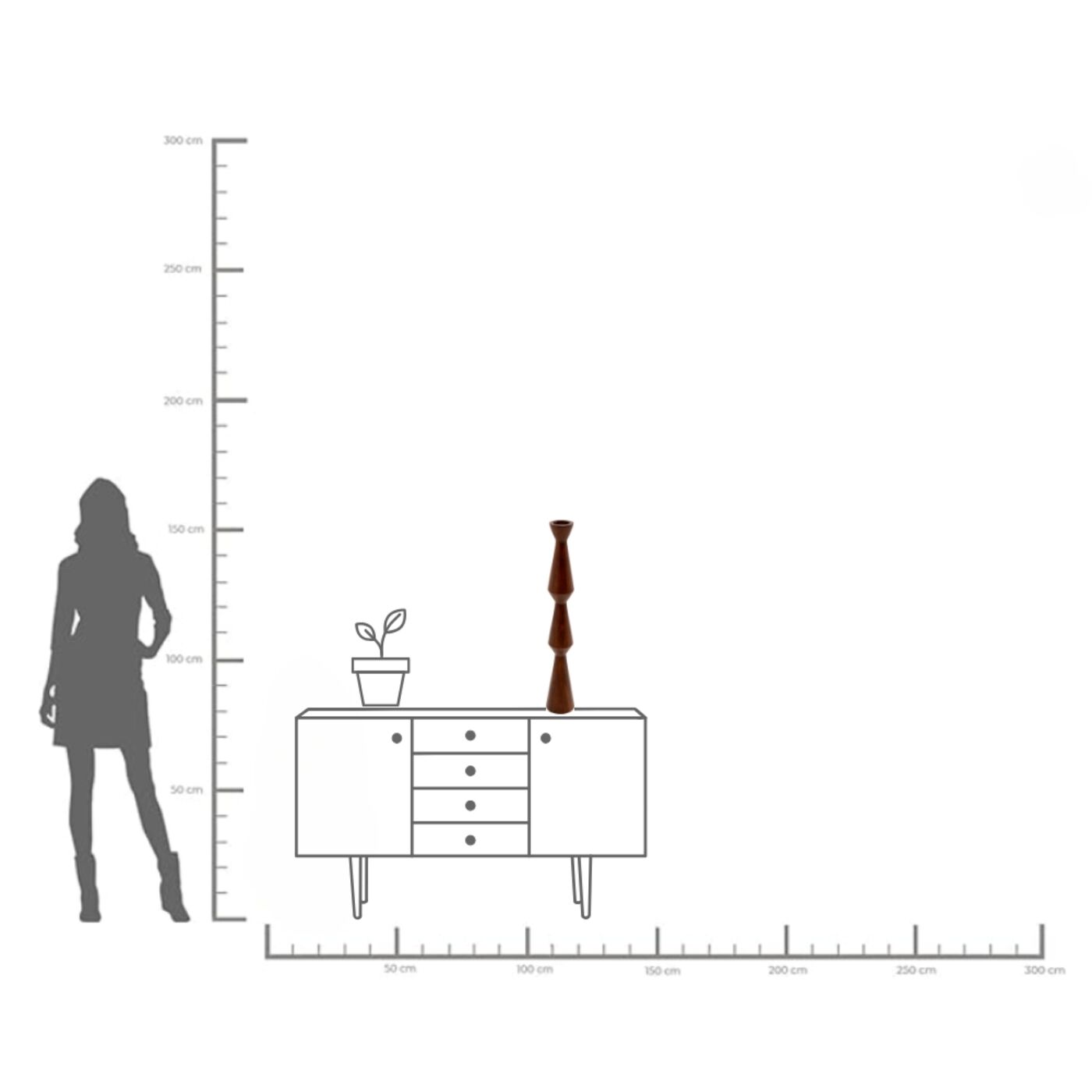 Подсвечник Jorge Swing 66cm KARE 57189