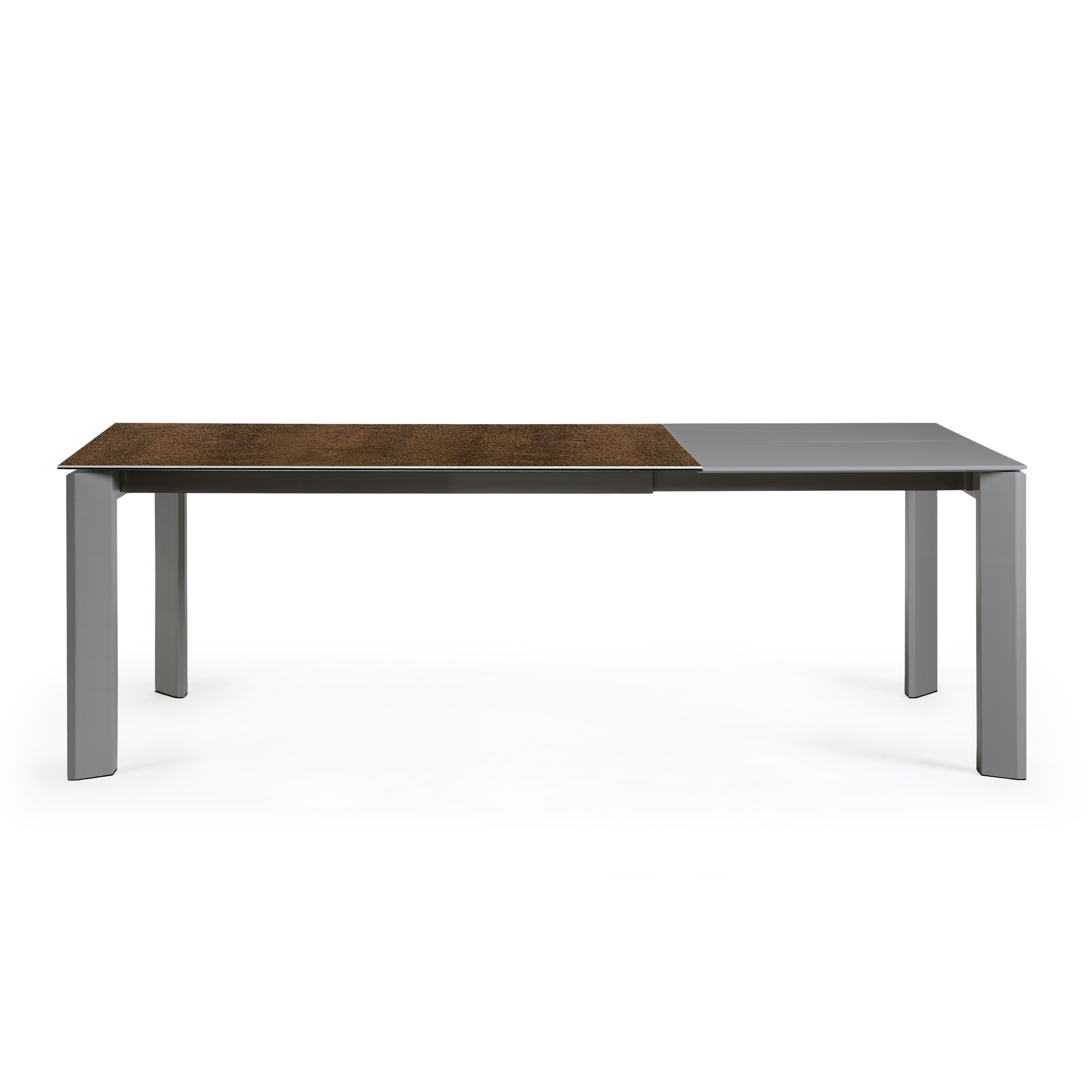 Стол Atta 160 (220) x90 антрацит, коричневый, керамика La Forma (ex Julia Grup)