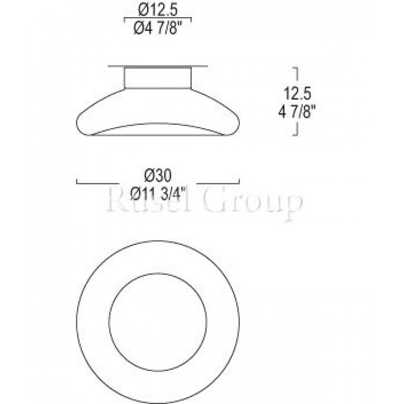 Настенно-потолочный светильник Leucos KEYRA P-PL30  (MURANO DUE)