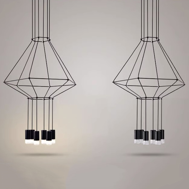 Подвесной светильник Via Wireflow polyhedral 0307 Pendan Light by ImperiumLoft