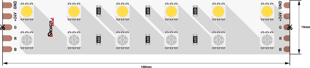 Лента светодиодная DesignLed DSG5120-24-RGB+NW-33