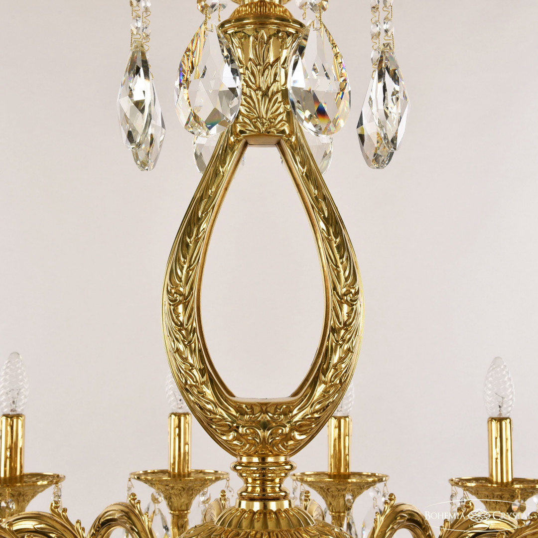 Люстра бронзовая с хрусталём 71301/12/360 A G