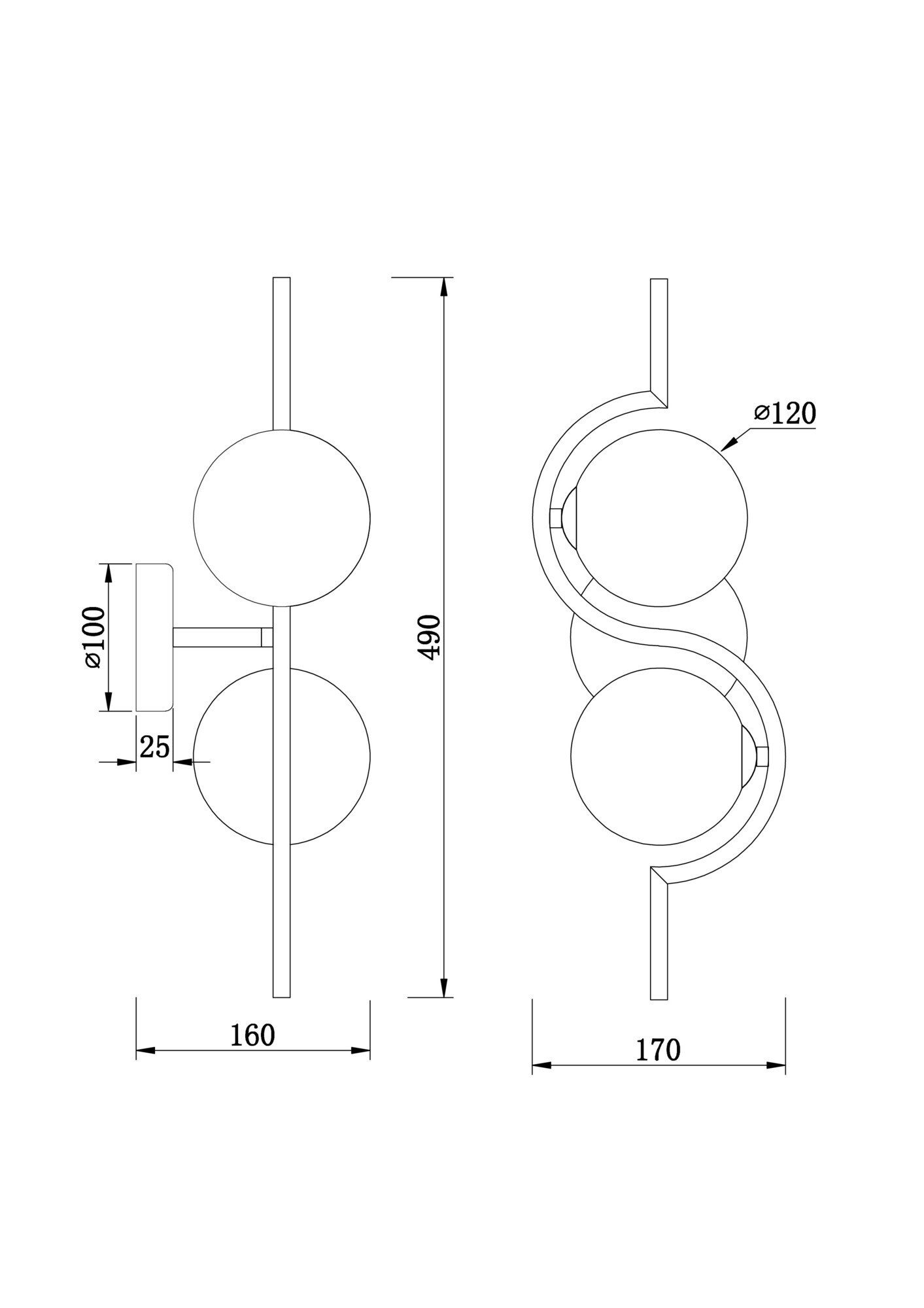 Настенный светильник Freya FR5124WL-02BS
