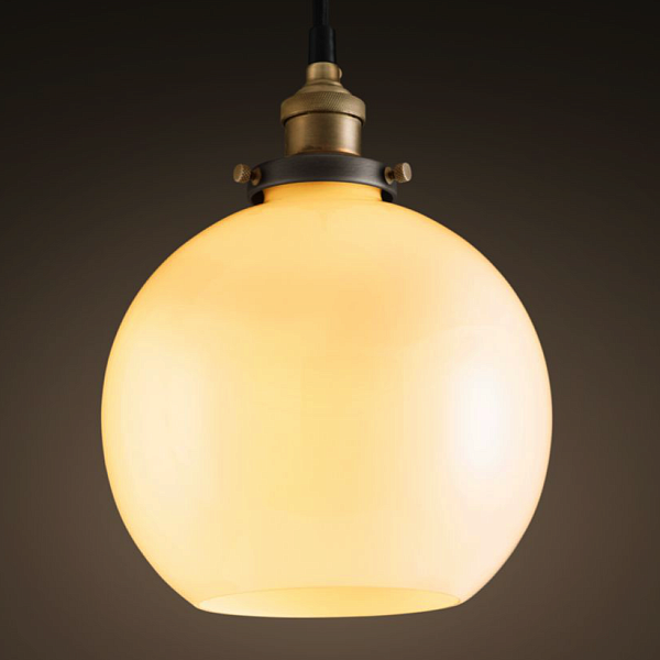 Подвесной светильник Loft Clear Glass Sphere Cloche молочный by ImperiumLoft