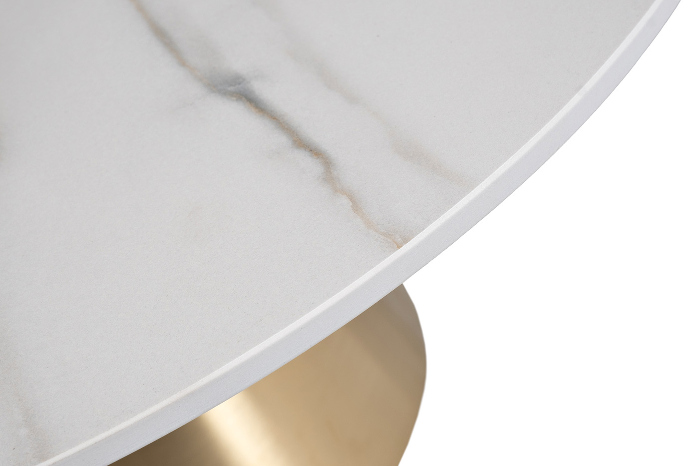 Стол журнальный круглый керамогранит белый Garda Decor 76AR-00910