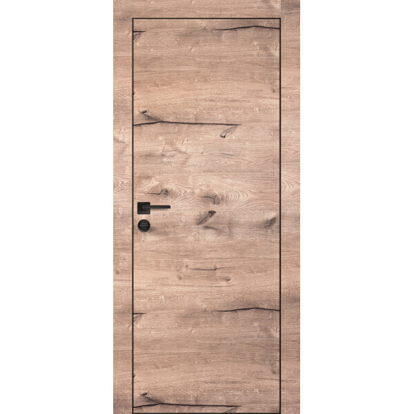 Межкомнатная дверь Graf PX-1 черная кромка с 4-х ст. Дуб пацифик (2000 х 800)