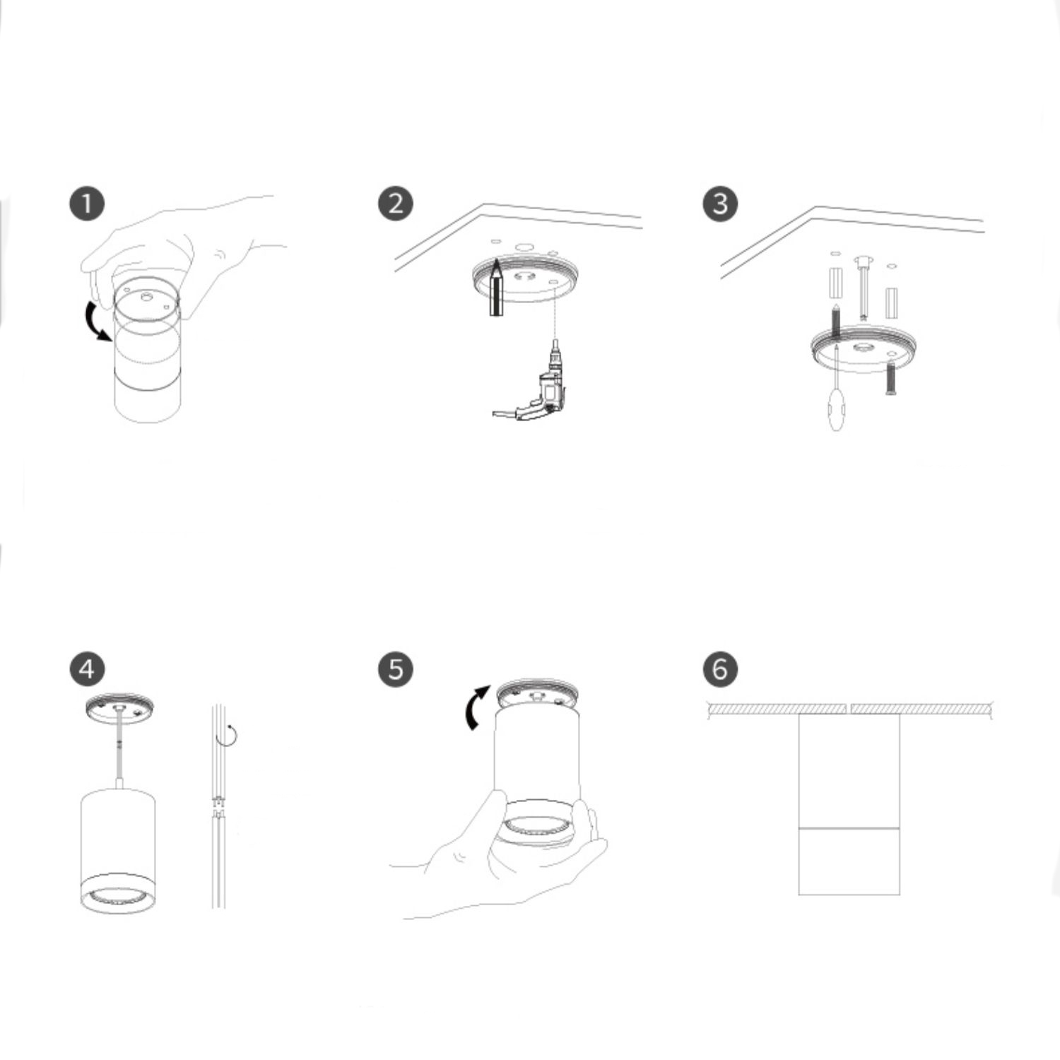 Накладной светодиодный светильник CHANGE Black 3000К by ImperiumLoft
