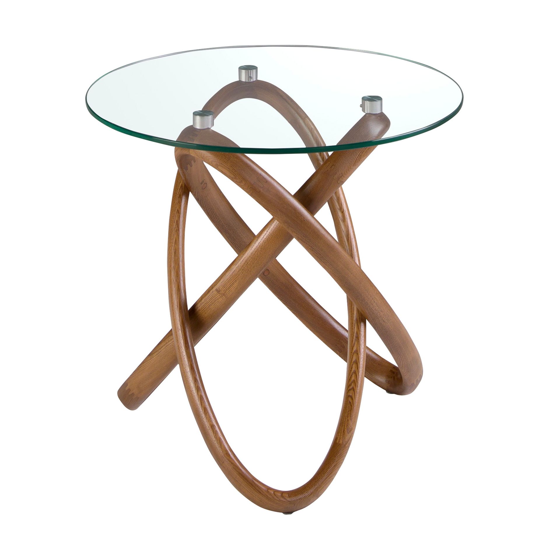 Приставной столик 2126/LT20051 из стекла и ореха Angel Cerda