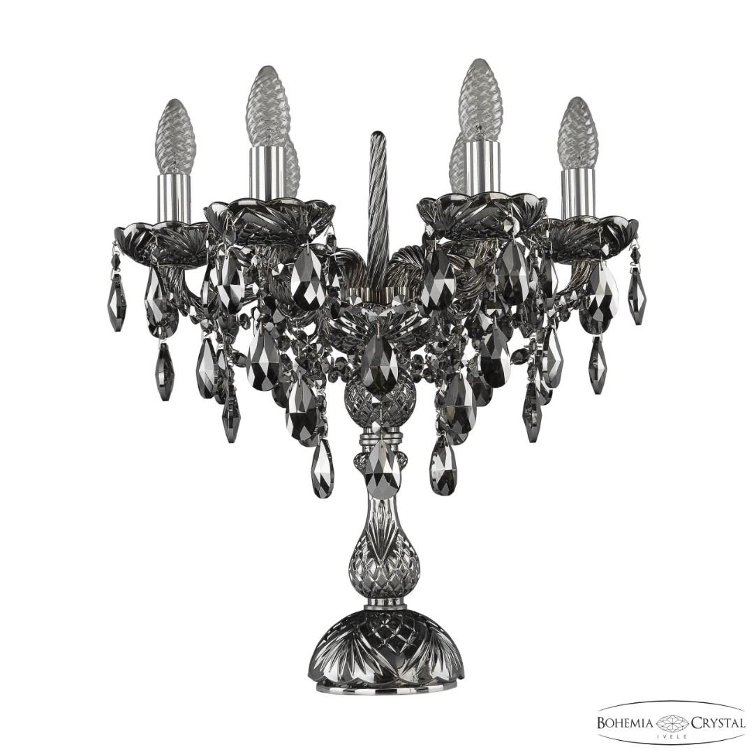 Настольная лампа хрустальная 1415L/6/141-47 Ni M781