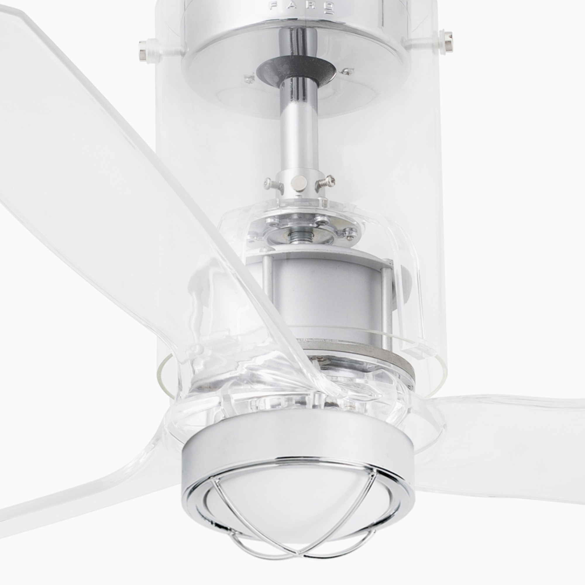 Потолочный вентилятор Mini Tube Fan LED прозрачный Faro