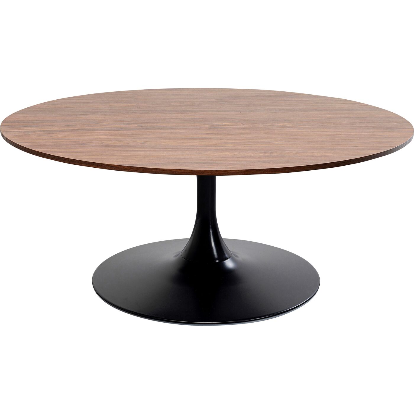 Стол кофейный Schickeria Walnut Black Ø110cm KARE 70492