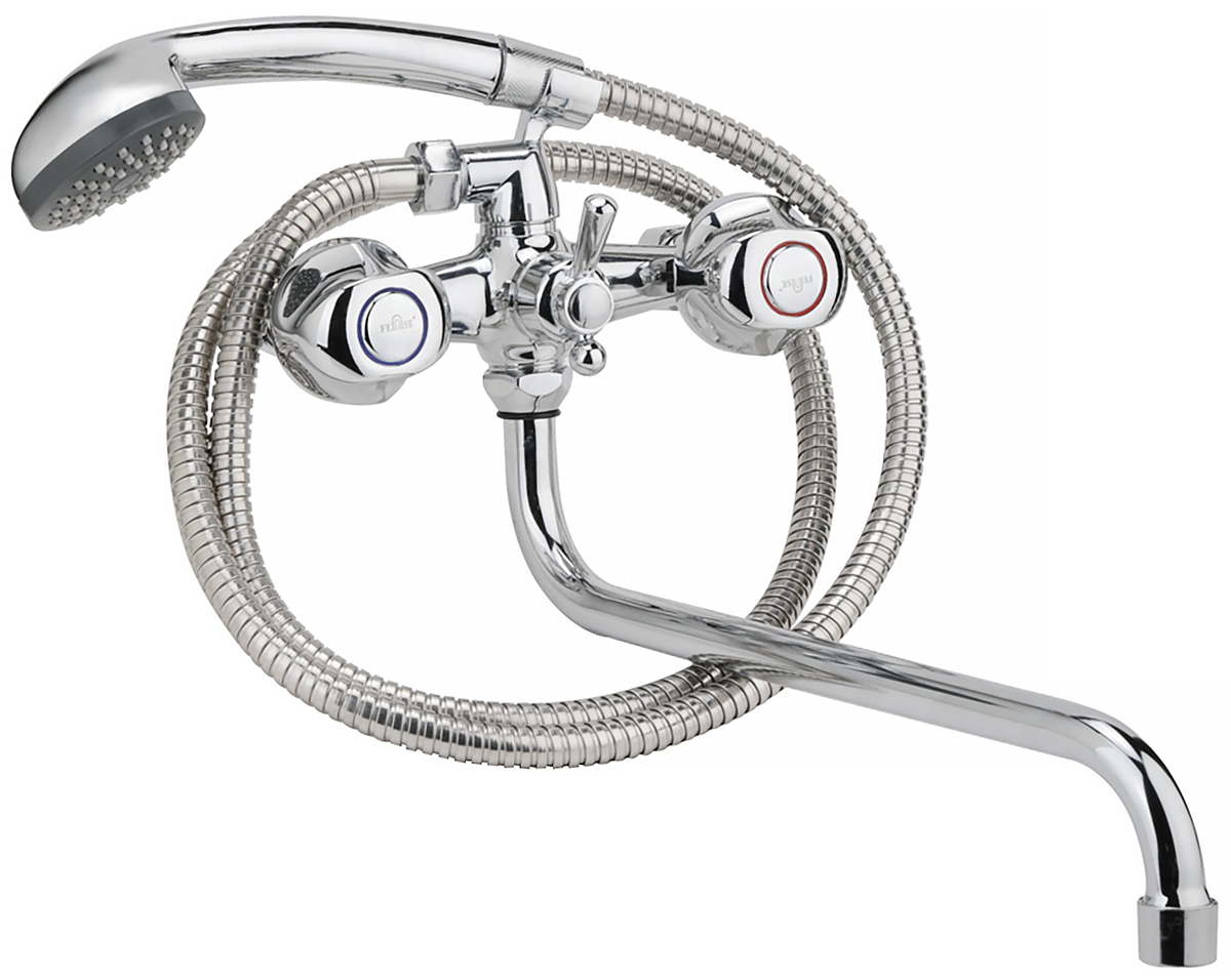 еситель для ванны с душем с длинным изливом двухвентильный Glasar S78321-35S