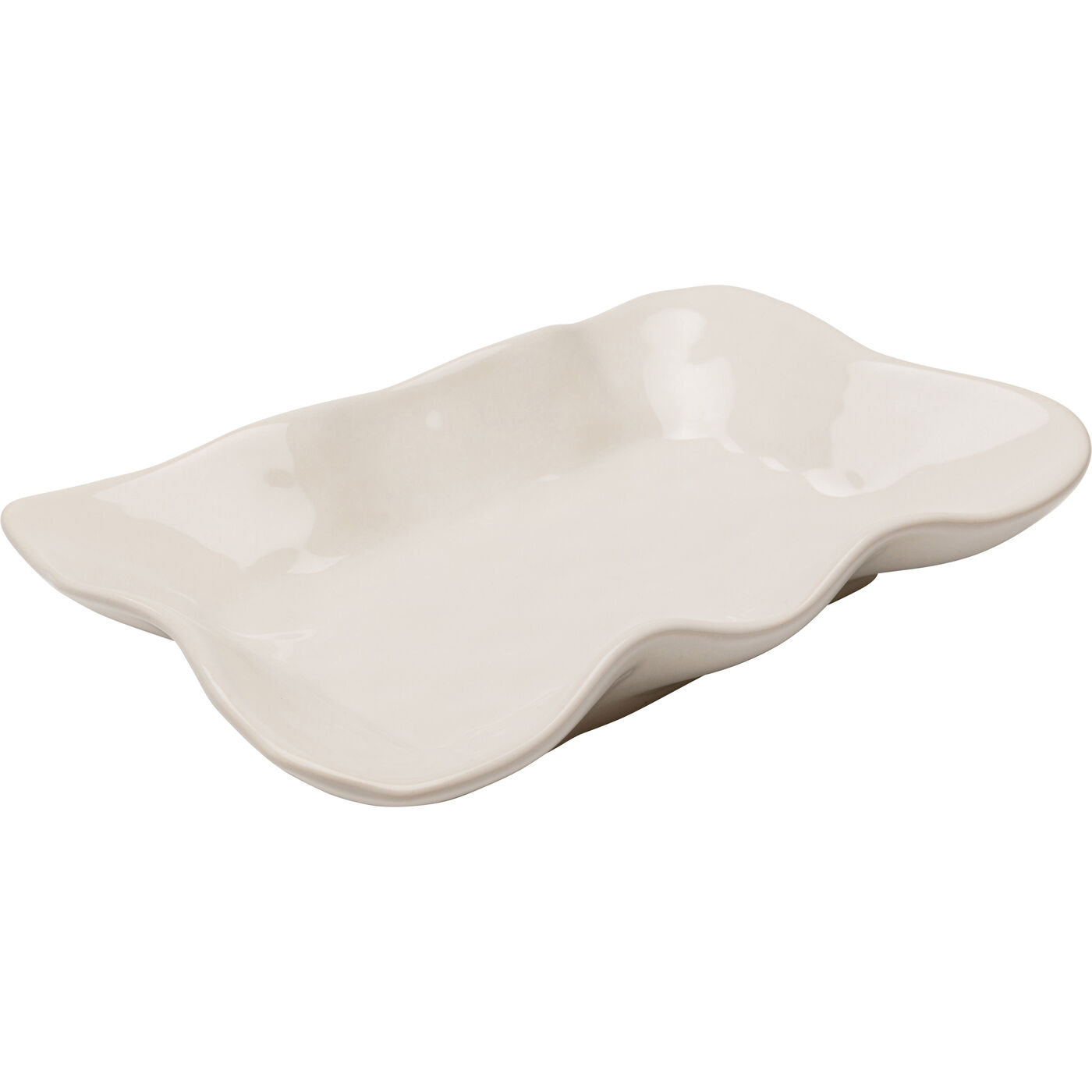 Тарелка сервировочная Organic Cream 17x26cm KARE 58197