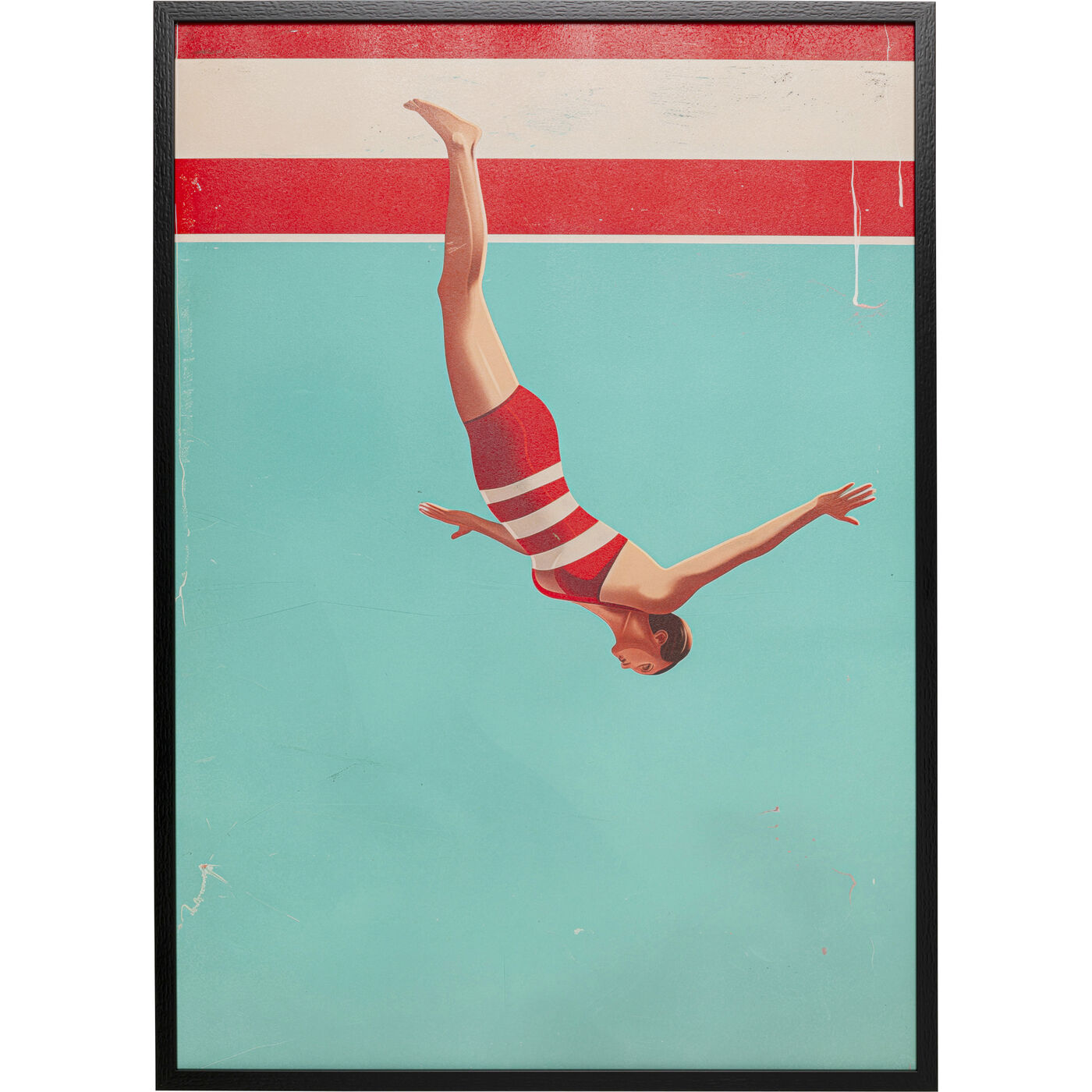 Картина в раме Jumping Girl Down 103x73cm KARE 57989