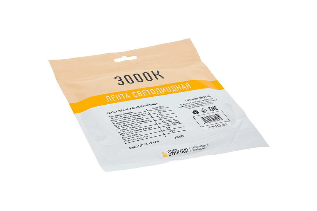 Лента светодиодная SWG SWG2120-12-12-WW-M