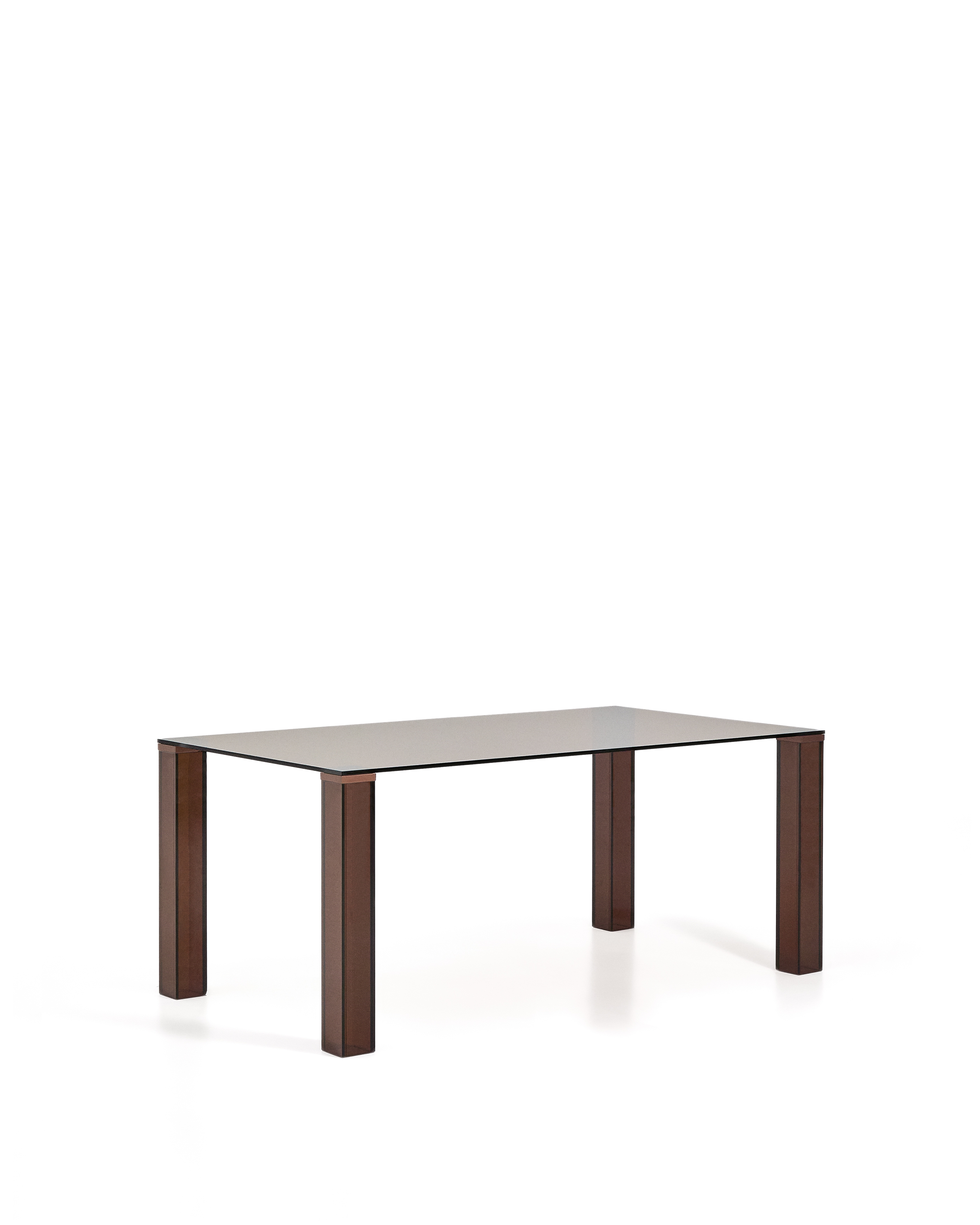 Стол Adularia из коричневого закаленного стекла 160 x 90 см La Forma 447719
