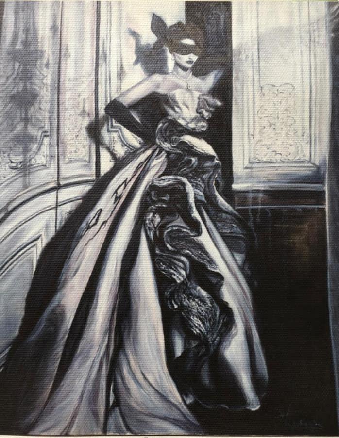 Холст "Дама в маске" Garda Decor 89VOR-AQUARELLE32