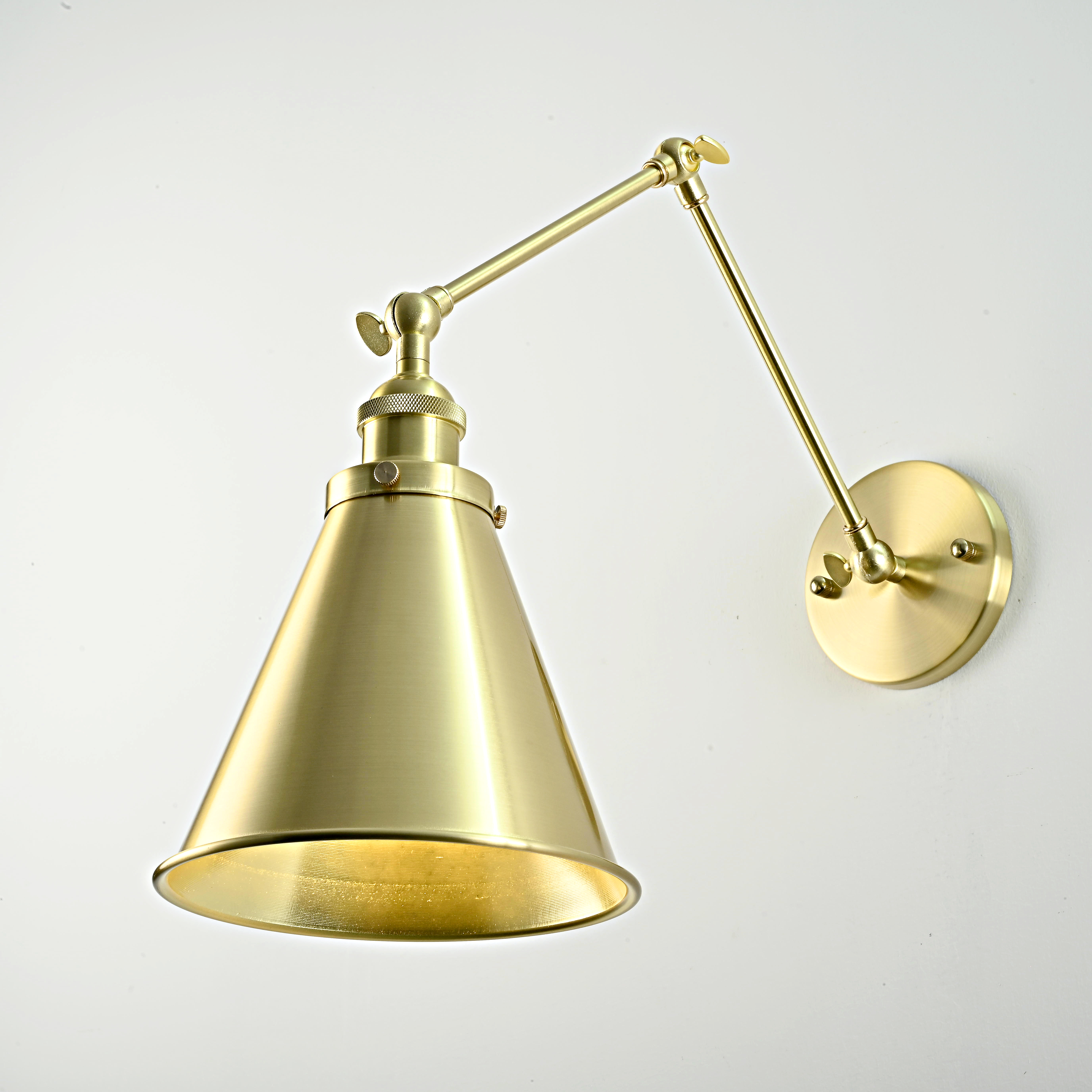 Бра Gloce Cone Shade Loft Industrial Metal Tall Gold By Imperiumloft