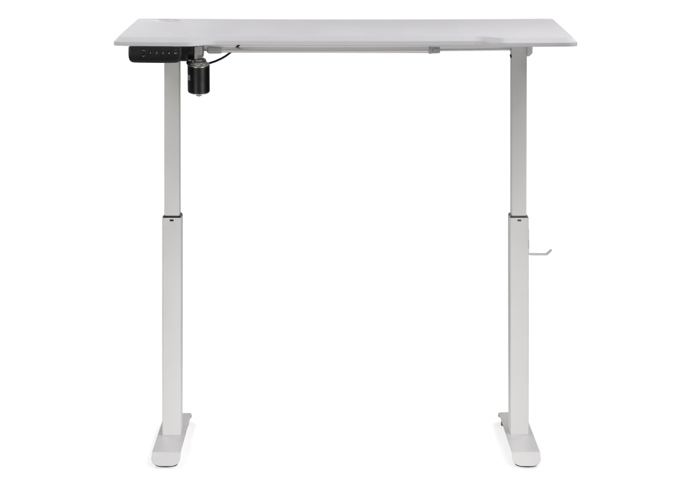 Стол Woodville Маркос с механизмом подъема 120х75х75 белая шагрень / белый 536634