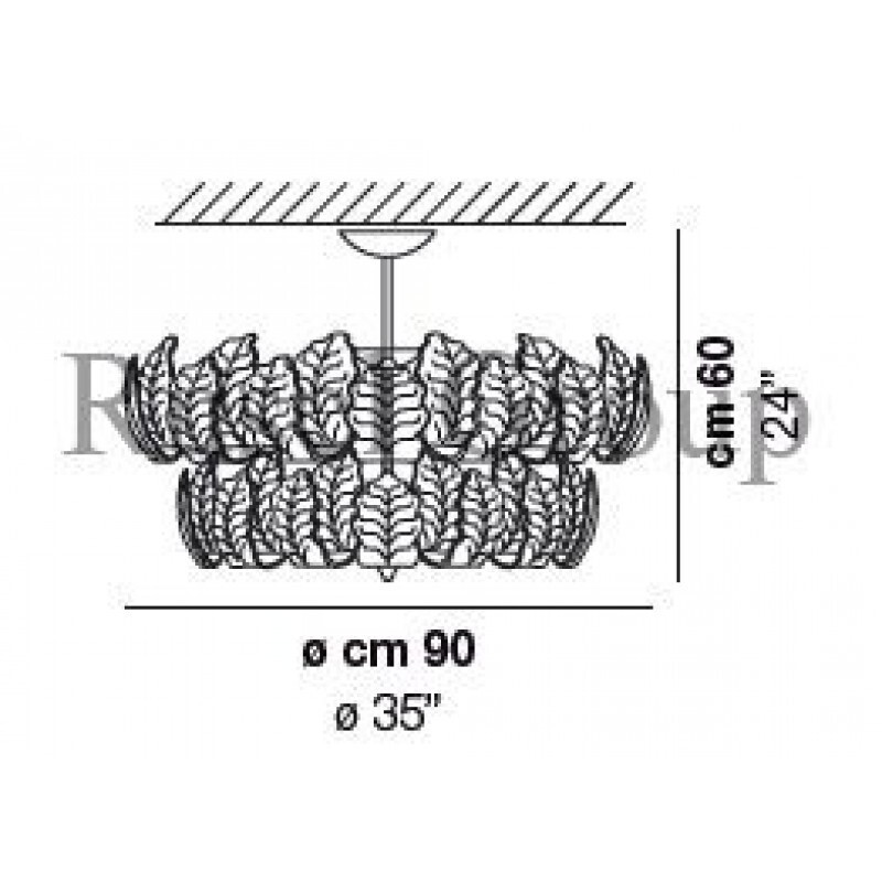 Потолочный светильник Vistosi GIUDECCA PL 52F