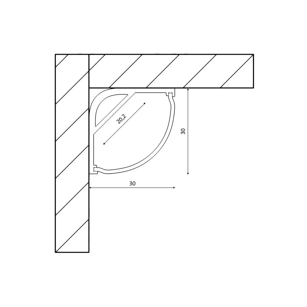 Профиль алюминиевый SWG SF-3030