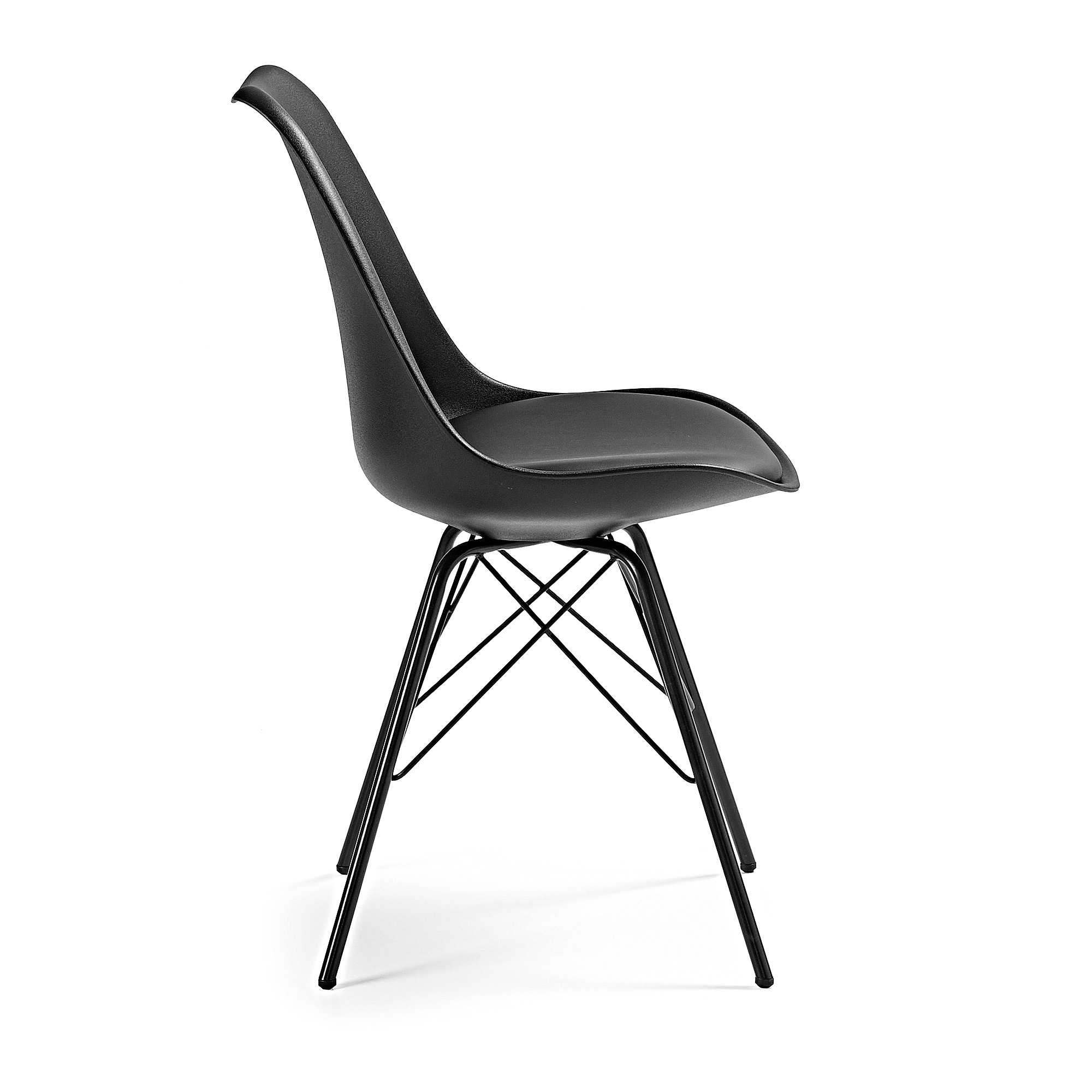 Стул Lars черный с металлическими ножками La Forma (ex Julia Grup)