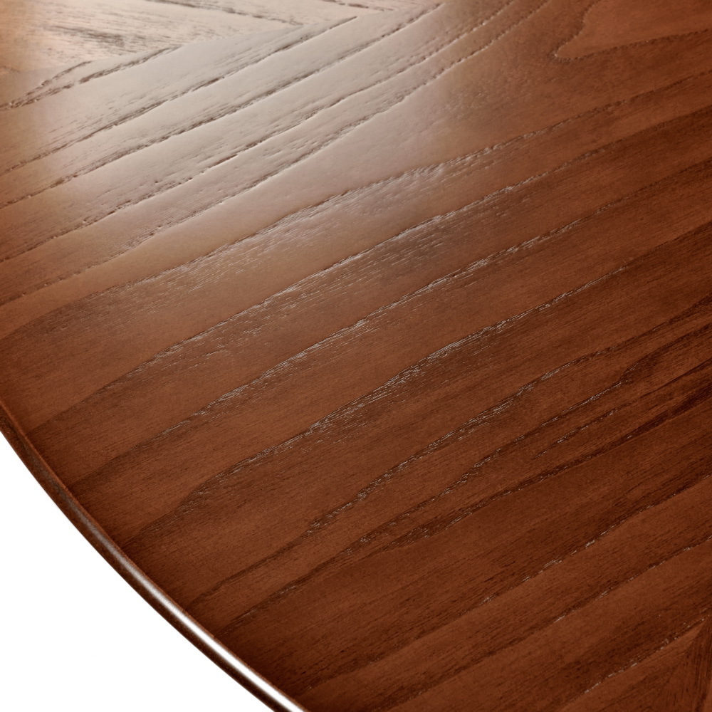 Стол Liverpool диам.110см, шпон орех "солнышко" с золотистыми ножками Bradex Home RF 0440