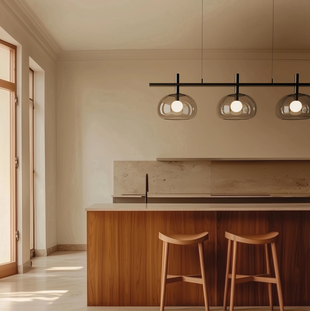 Люстра Cloud зелено-коричневое стекло/черный металл Aromas del Campo