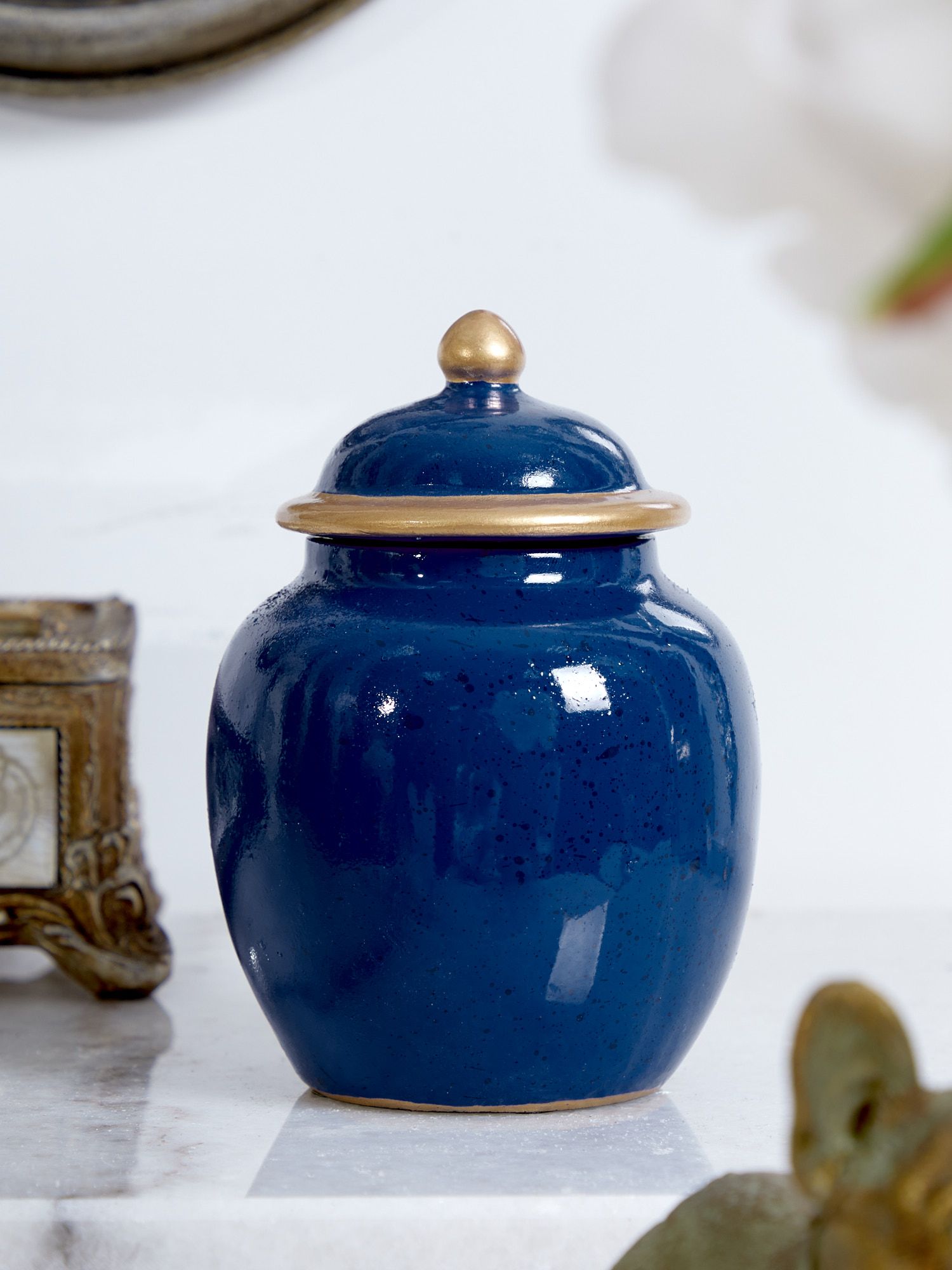 Вазочка с крышкой Glasar 28-432